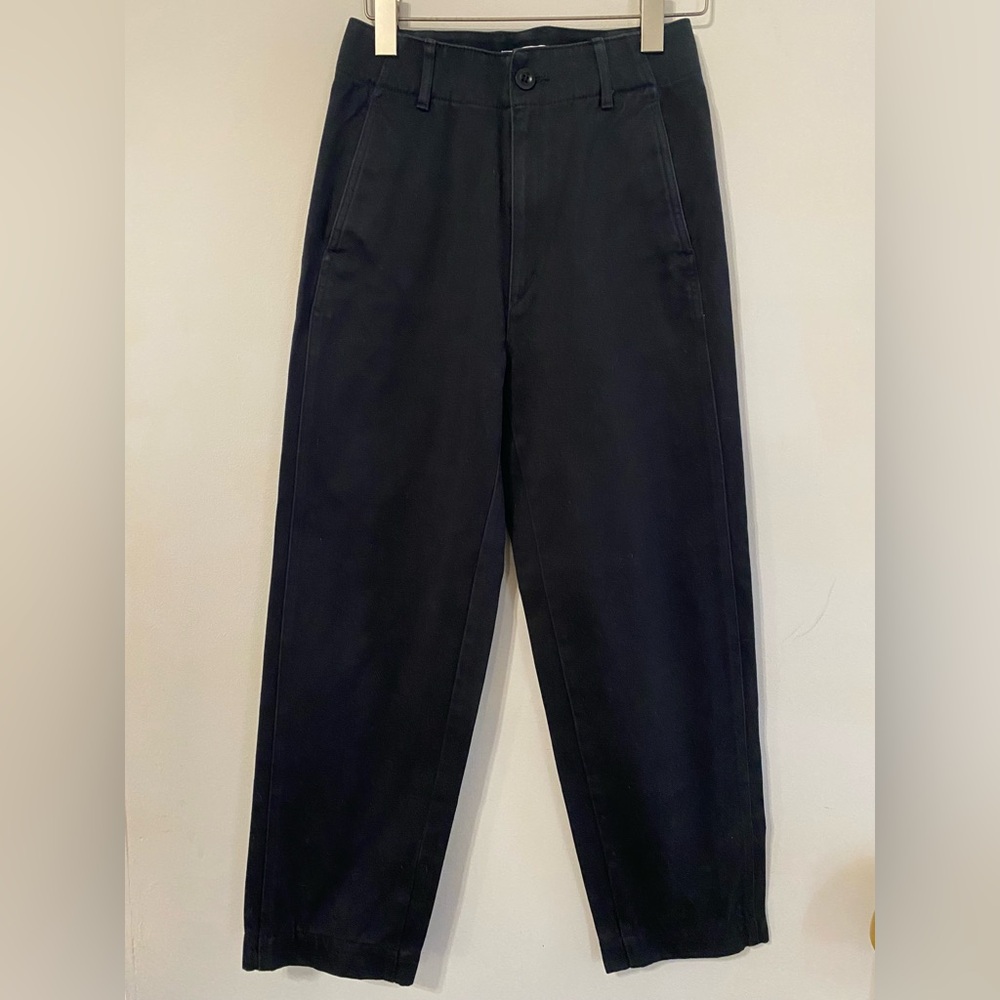 Uniqlo U Black High-Waist Cotton Pants